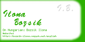 ilona bozsik business card